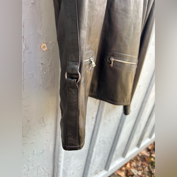 John Varvatos black sheepskin leather jacket, size 56 (XL) - Picture 8 of 11